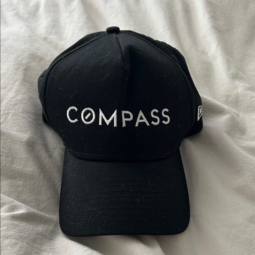 COMPASS Black Baseball Cap